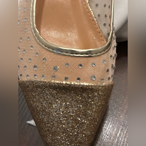 Rhinestone Decor Point Toe Ballet Flats - Picture 3 of 6